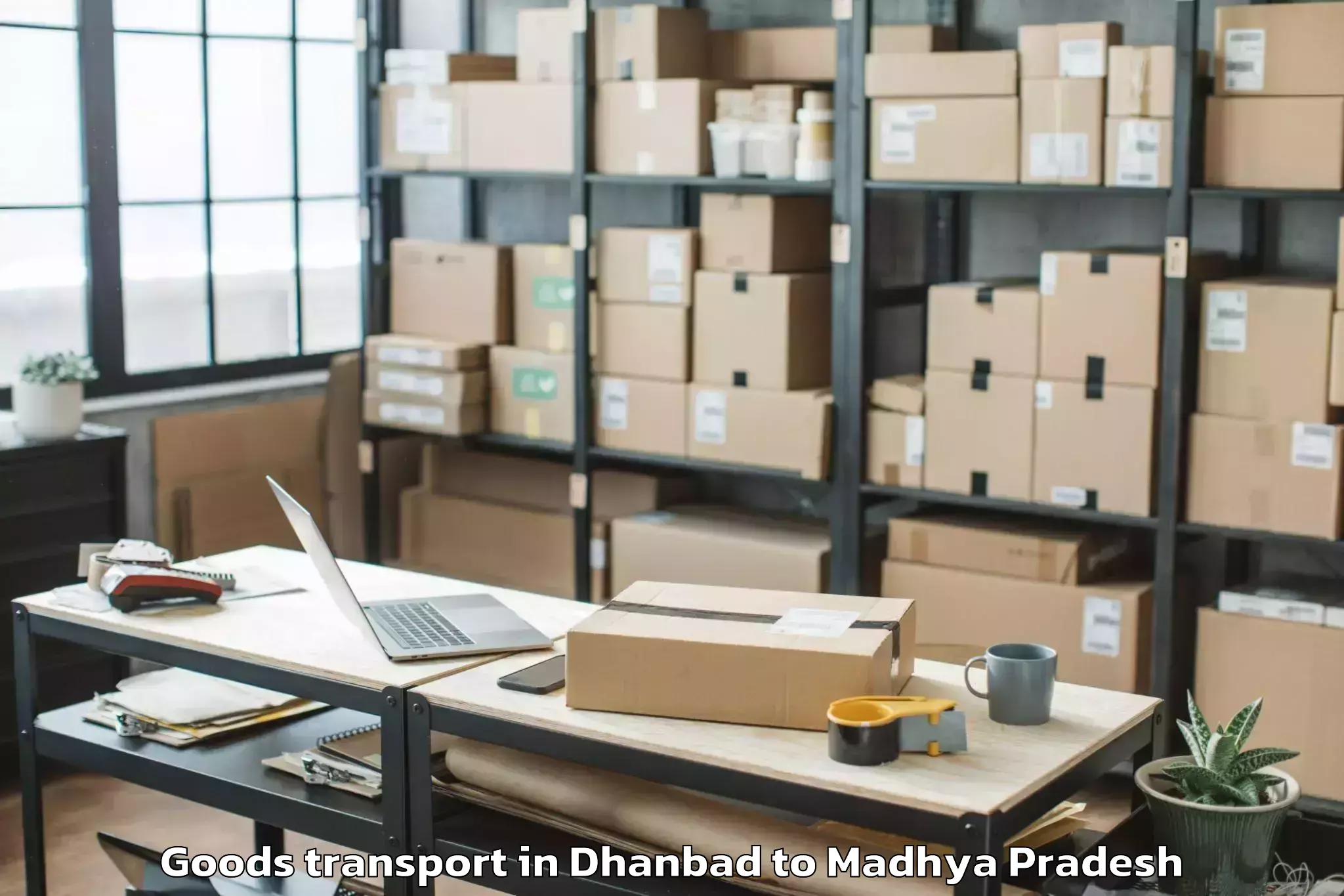 Get Dhanbad to Bhanpur Goods Transport